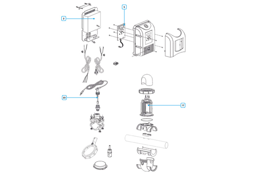 Zodiac Spare Parts For Ei Salt Water Chlorinator Www Poolandspacentre Co Uk