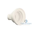HydroAir Gunite wall fitting, white ABS