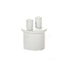 HydroAir Manifold 2 Port 3/8" Barb x 1" Spigot
