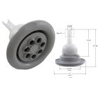 Pentair 5" Cyclone Jet, Massage, Emerald Cut, Grey