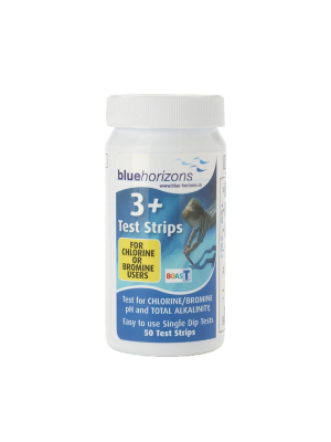 Blue Horizons 3-Way Plus Test Strips (Free Chlorine, Bromine, pH & Total Alkalinity)