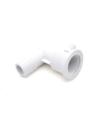 Waterway Elbow Body - 3/8" Ribbed Barb Air x 3/4" Ribbed Barb with Nozzle