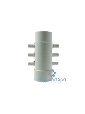 Waterway 1.5"male/female inlets with 6 x 3/8"barb outlets