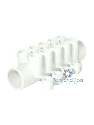 Waterway 1.5"male/female inlets with 10 x 1/2"female outlets