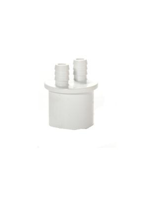 HydroAir Manifold 2 Port 3/8" Barb x 1" Spigot