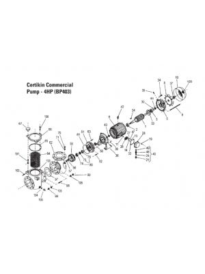 Certikin Spare parts for Commercial Pump B P Series - 4 HP (BP403)