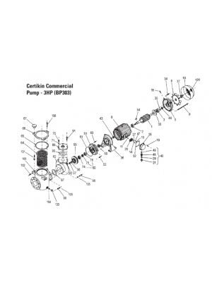 Certikin Spare parts for Commercial Pump 3HP (BP303)