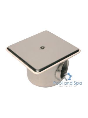Certikin Stainless Steel Floor Drain 6½" Square - 2" Side outletap