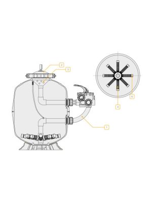 Waterco Side Mount Filter Exotuf - E500 & E600 Spare Parts