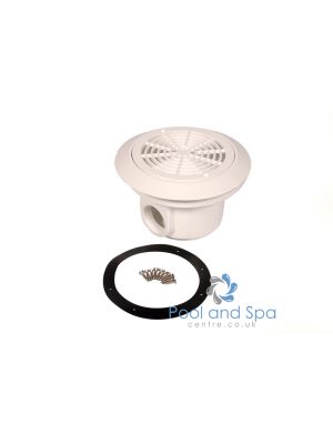 Certikin Liner Main Drain with Flat grille - White