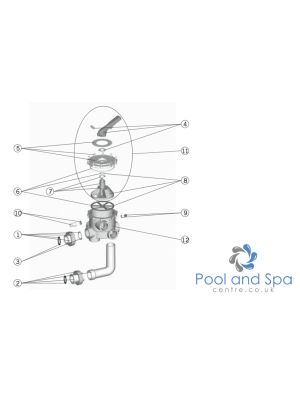 Astral Pool Spare Parts For Multiport Valve 2"
