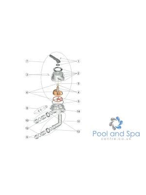 Astral Pool Spare Parts For 2 1/2" Multiport Valve