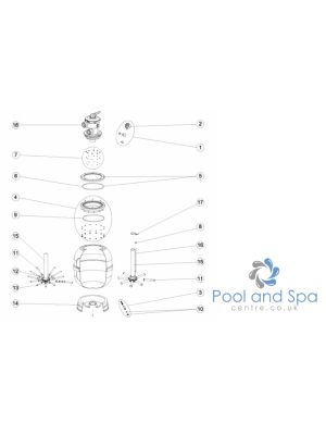 Astral Pool Aster Filters Top Valve Spare Parts