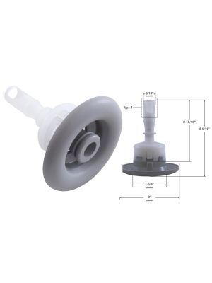 Pentair 3" Cyclone Micro Jet, Directional, (no scallops), Grey