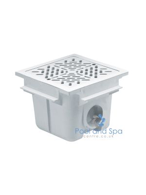 Astral Pool Square Main Drain with ABS Grille 175 mm x 175 mm. Outlet of 2 inch