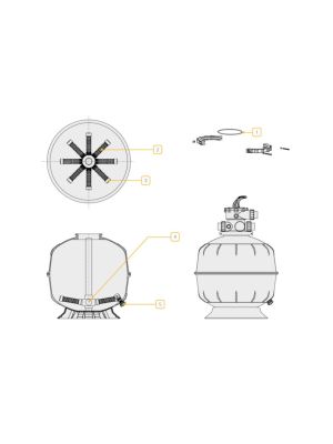 Waterco Top Mount Filter Thermoplastic - T400 & T450 Spare Parts